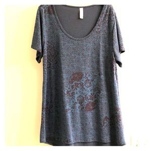 Lularoe Classic t dark teal and purple